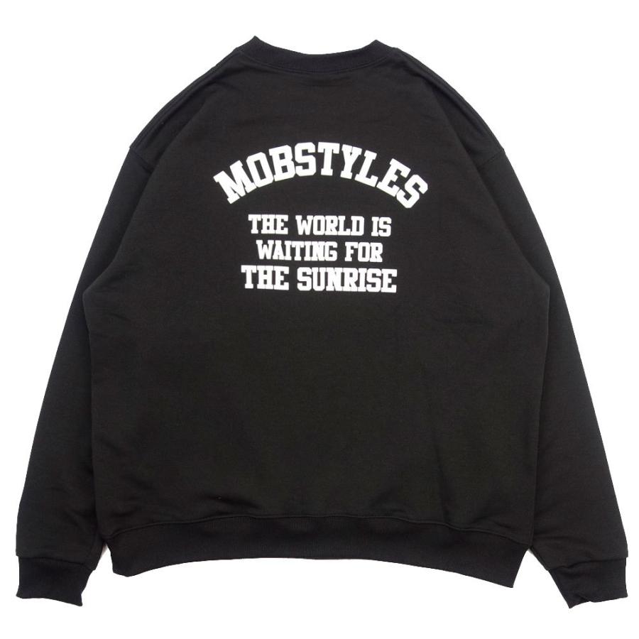 MOBSTYLES/モブスタイル スクルーネックスウェット ビッグシルエット/ORIGINAL SWEAT SUNRISE mob21016｜オーバーサイズ スウェット トレーナー ポケット付 | MOBSTYLES | 03