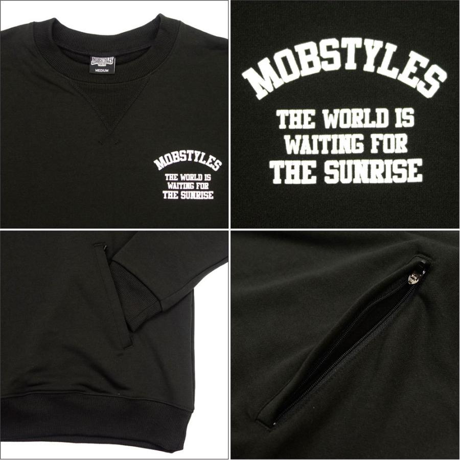 MOBSTYLES/モブスタイル スクルーネックスウェット ビッグシルエット/ORIGINAL SWEAT SUNRISE mob21016｜オーバーサイズ スウェット トレーナー ポケット付 | MOBSTYLES | 05