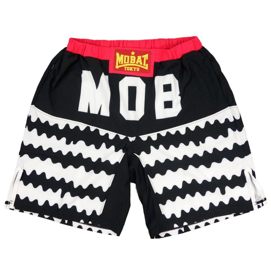 MOBSTYLES/モブスタイル スモッシュパンツ ハーフパンツ/MOSH PANTS WAVE STRIPE｜モブスタイル  ジップポケット付 ジム フィットネス トレーニング | MOBSTYLES | 01