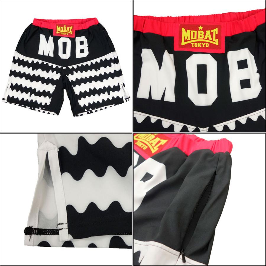 MOBSTYLES/モブスタイル スモッシュパンツ ハーフパンツ/MOSH PANTS WAVE STRIPE｜モブスタイル  ジップポケット付 ジム フィットネス トレーニング | MOBSTYLES | 06