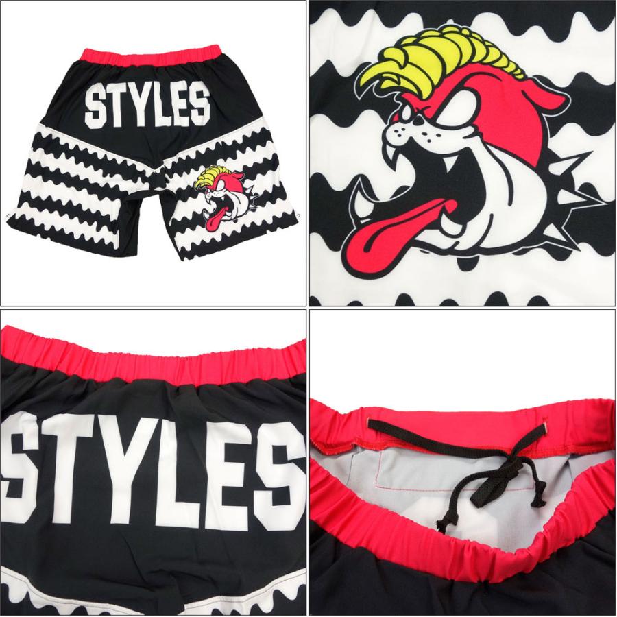 MOBSTYLES/モブスタイル スモッシュパンツ ハーフパンツ/MOSH PANTS WAVE STRIPE｜モブスタイル  ジップポケット付 ジム フィットネス トレーニング | MOBSTYLES | 07