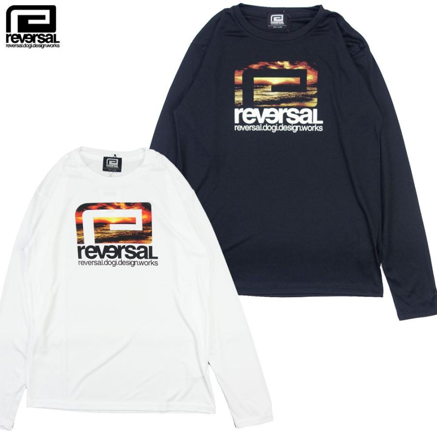reversal/リバーサル ドライメッシュ Tシャツ ロンT 長袖/SUNSET BIG MARK DRY LONG SLEEVE rv22ss105｜UVカット 吸汗速乾 ドライ ロングスリーブ | reversal