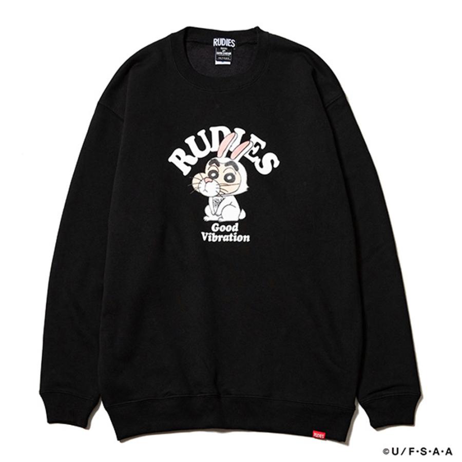 RUDIE'S/ルーディーズ クルーネックスウェット クレヨンしんちゃん コラボ/RUDIE'SxCRAYON SHINCHAN RABBIT CREW SWEAT｜rudies ストリート スケーター メン | RUDIE'S | 01