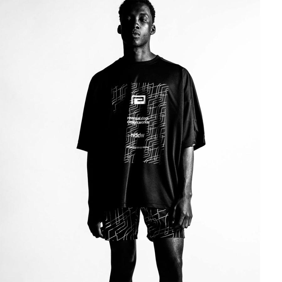 reversal/リバーサル Tシャツ ドライメッシュ 半袖 ビッグシルエット/OBLIQUE BIG MARK BIG SILHOUETTE DRY TEE rv23ss059｜ ジム フィットネス アクティブ | reversal | 05