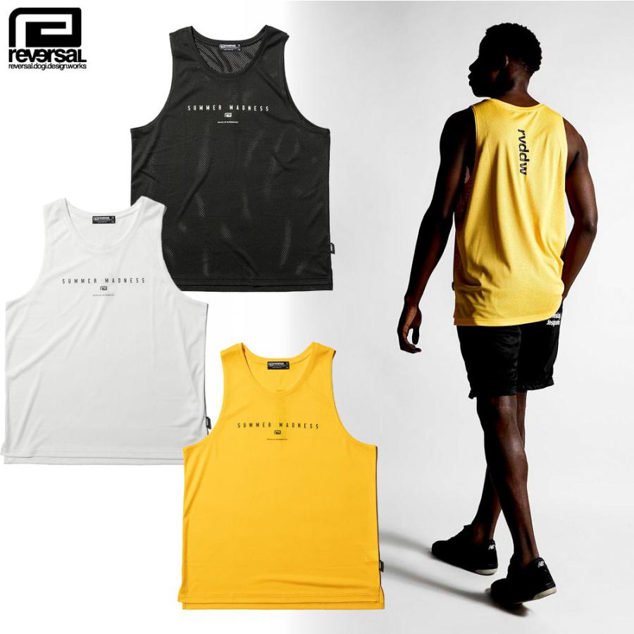 reversal/リバーサル ドットメッシュ タンクトップ ドライメッシュ/SUMMER MADNESS DOT MESH TANKTOP RV23SS608｜ストリート スケーター ジム フィットネス | reversal