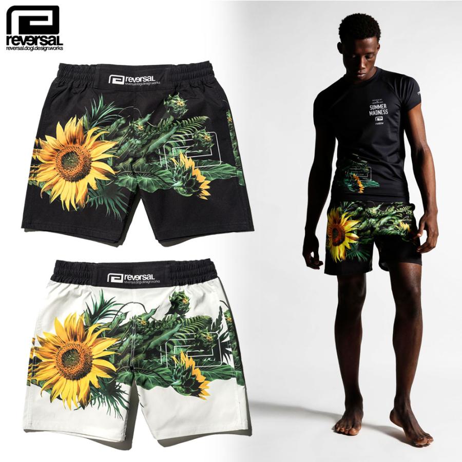 reversal/リバーサル ファイトパンツ ハーフショーツ/SUNFLOWER FIGHT SHORTS（SHORT LENGTH / NO POCKET）rv23ss604｜ハーフパンツ ショートレングス ポケッ | reversal