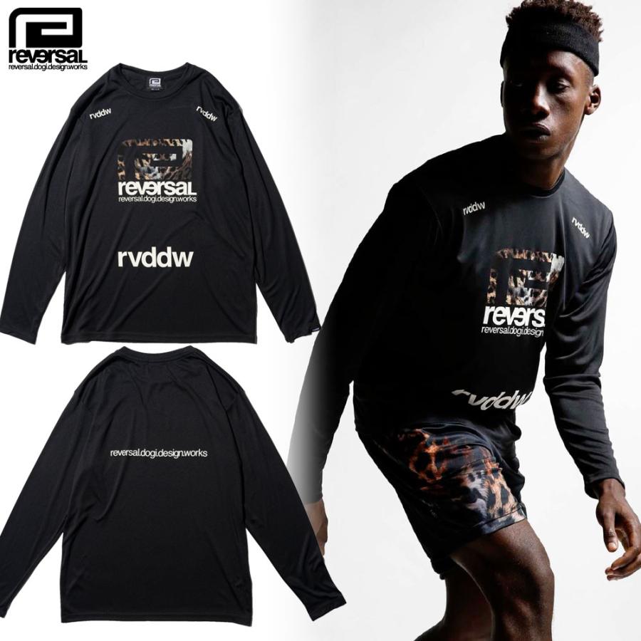 reversal/リバーサル ドライメッシュ Tシャツ 長袖 ロンT/LEOPARD BIG MARK DRY LONG SLEEVE rv23aw151｜速乾素材 スポーツ トレーニング ジム フィットネス | reversal
