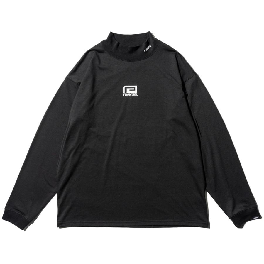 reversal/リバーサル モックネック Tシャツ 長袖 オーバーサイズ ロンT/PEs MVS OVER SIZE MOCK NECK rv23aw152｜ゴルフ ウェア ビッグシルエット 速乾素材 | reversal | 01
