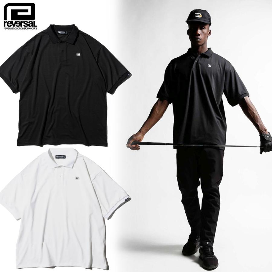 reversal/リバーサル ポロシャツ 半袖 オーバーサイズ/PEs MVS BIG POLO SHIRTS　rv23aw052a｜ゴルフ ウェア ビッグシルエット 速乾素材 スポーツ トレーニン | reversal