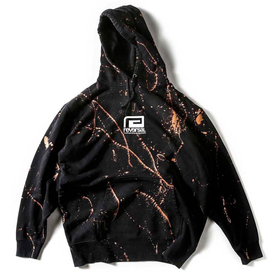 reversal/リバーサル プルオーバーパーカー ブリーチ加工/BLEACH BIG MARK HOODIE rv22aw208｜ストリート スケーター メンズファッション | reversal | 01