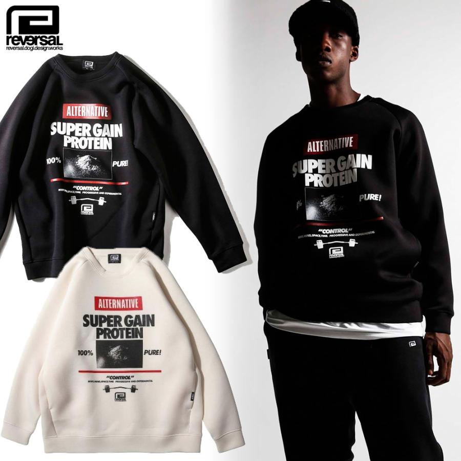 reversal/リバーサル クルーネック スウェット/SUPER GAIN PROTEIN DRY TECH CREW NECK rv22aw203｜スウェット トレーナー ストリート スケーター メンズファ | reversal