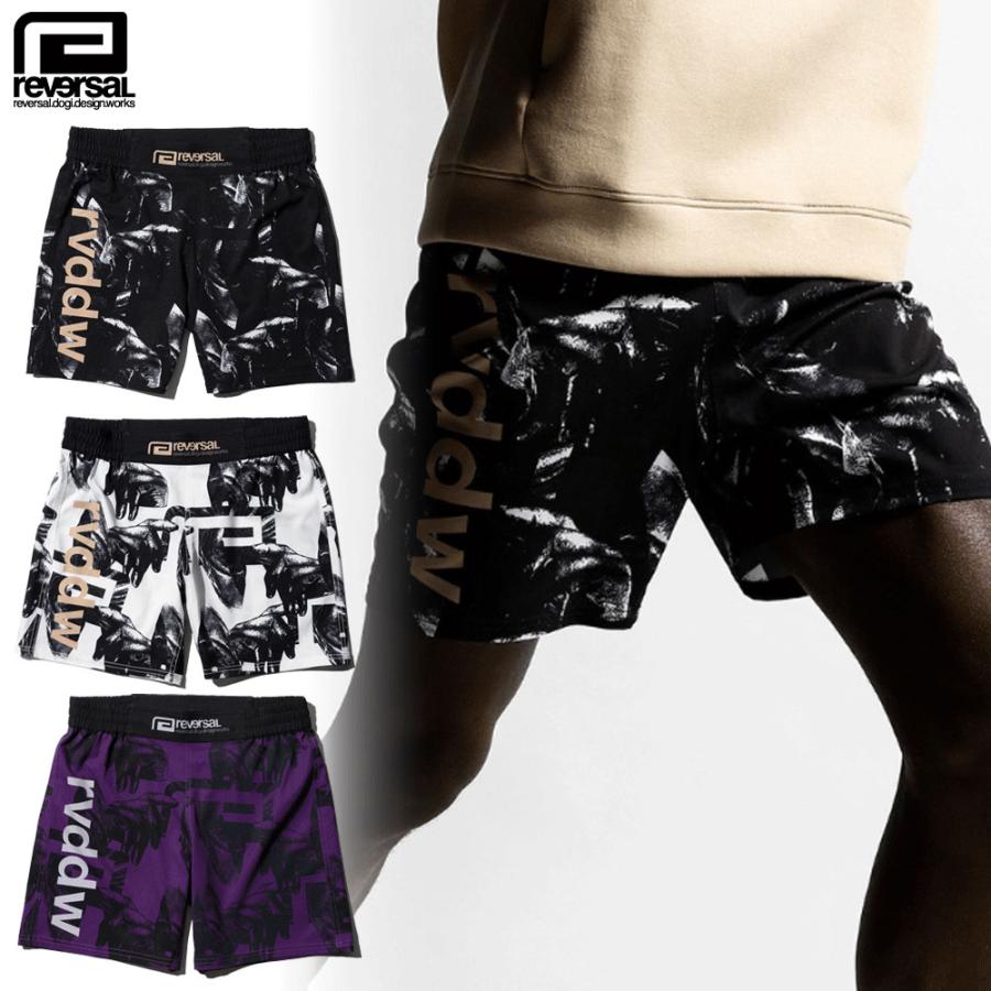 reversal/リバーサル ファイトショーツ ハーフパンツ/ANSWER SIGN FIGHT SHORTS（SHORT LENGTH / NO POCKET）rv23aw604｜格闘技 ジム フィットネス トレーニ | reversal