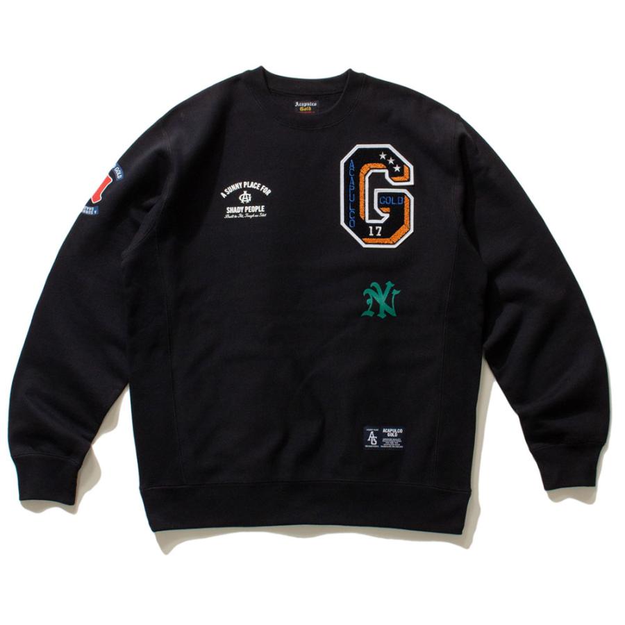 Acapulco Gold/アカプルコゴールド｜クルースウェット/APPLIQUE CREWNECK SWEATSHIRT AG FW23-09 | ACAPULCO GOLD | 01