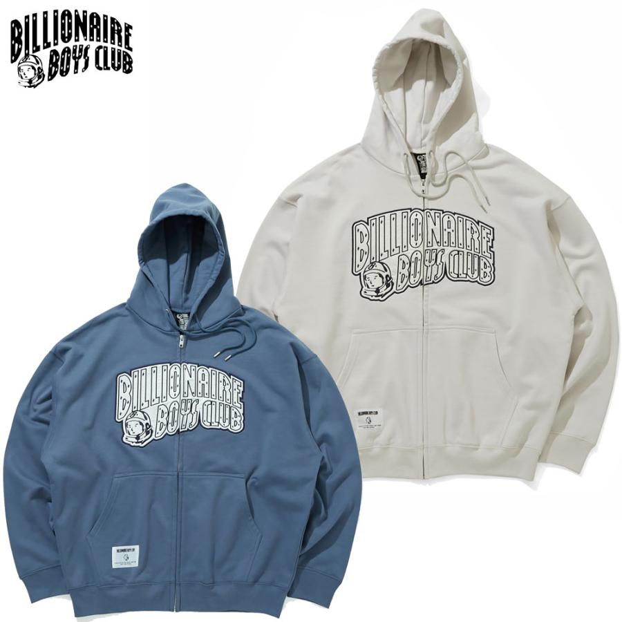 BILLIONAIRE BOYS CLUB / ビリオネアボーイズクラブ｜ジップフード スウェット ジップフーディ/APPLIQUE LOGO ZIP UP HOODIE_ARCH LOGO BBCJP241K004 | BILLIONAIRE BOYS CLUB