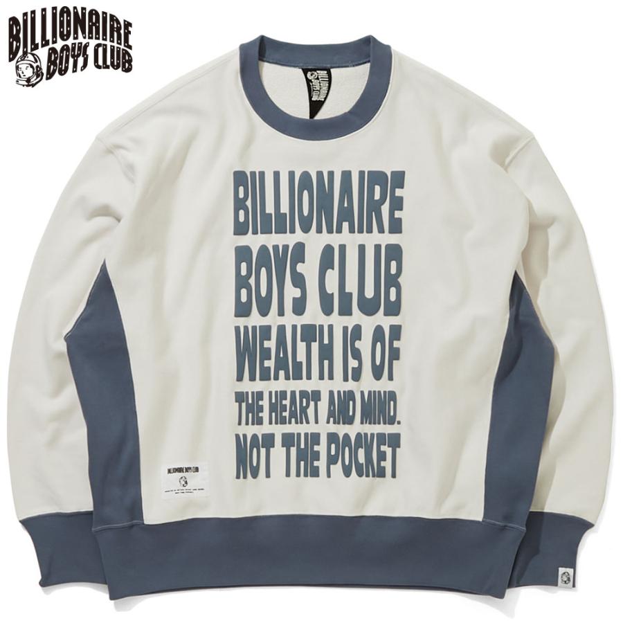 BILLIONAIRE BOYS CLUB / ビリオネアボーイズクラブ｜クルースウェット トレーナー/PUFF PRINT 2TONE COTTON SWEATSHIRT BBCJP241K002｜BBC | BILLIONAIRE BOYS CLUB