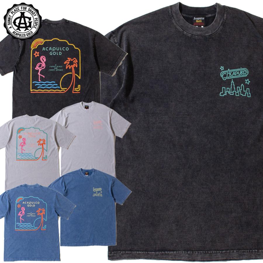 Acapulco Gold/アカプルコゴールド｜アカプルコゴールド Tシャツ 半袖 コットン/NIGHT CLUB TEE (WORN EFFECT WASHD) AG SM24-09 | ACAPULCO GOLD