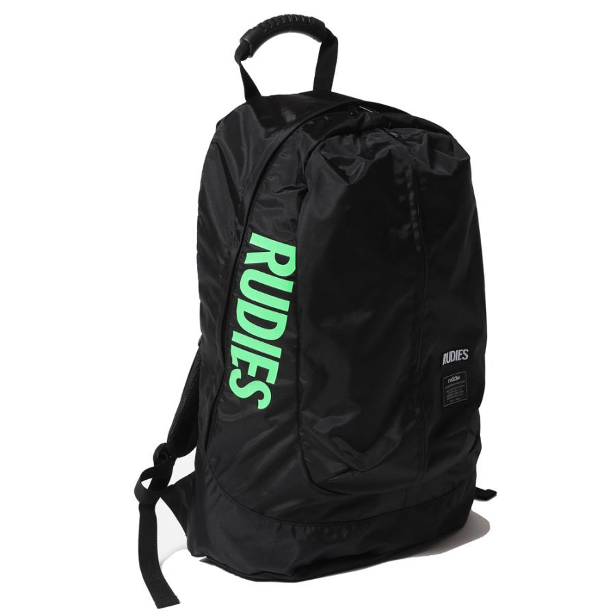リバーサル & ルーディーズ 大容量 バックパック リュック 黒グリーン RUDIE'S reversal/リバーサル｜ ルーディーズ コラボ バック