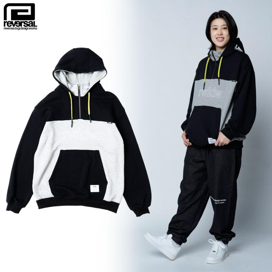reversal/リバーサル｜ハーフジップ パーカー/HEAVY PILE SWEAT ANORAK HOODIE rv25aw305｜パイルスウェット フーディー | reversal