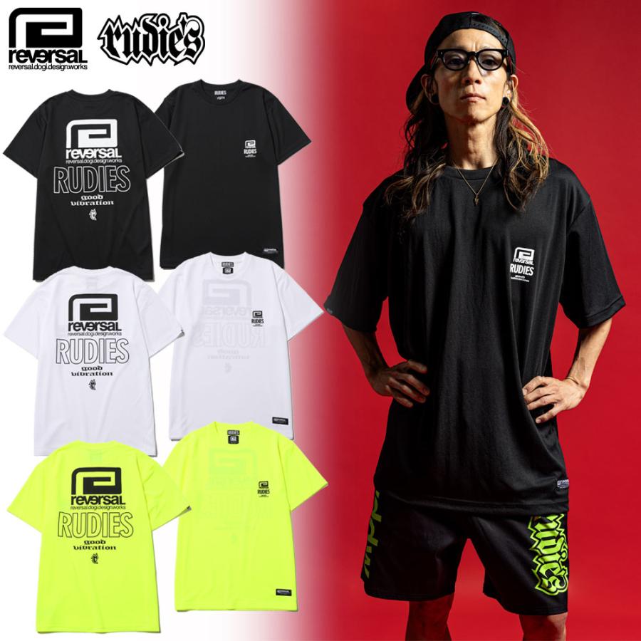 reversal/リバーサル｜コラボ Tシャツ 半袖 ドライ メッシュ/RUDIE’S x rvddw 2025 DRY TEE rvrud009｜Rudies ジム フィットネス トレーニング | reversal