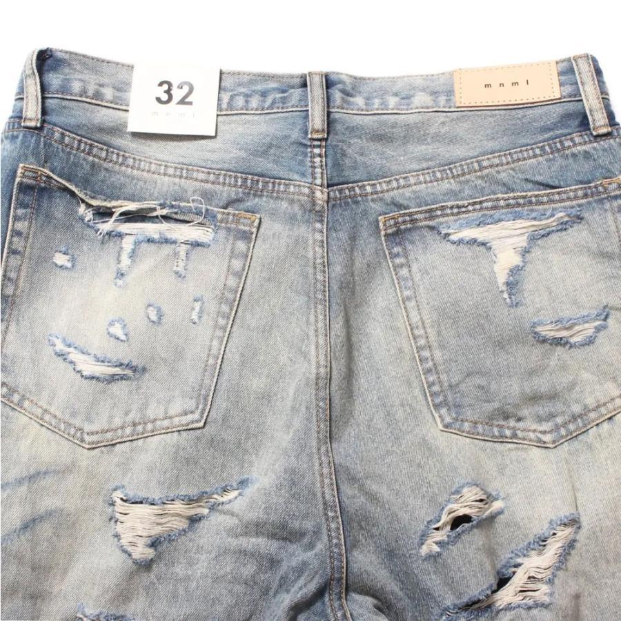 mnml/ミニマル｜バギー デニムパンツ/ULTRA BAGGY DISTRESSED DENIM 24ML-AW393D｜クラッシュ 加工 ワイドパンツ ストリート | mnml | 05