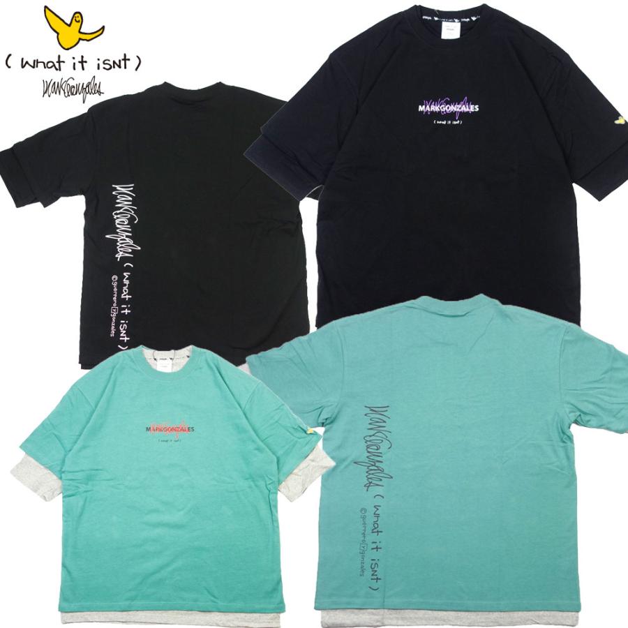 (What it isNt）ART BY MARKGONZALES / (ワットイットイズント) アートバイ マークゴンザレス｜Tシャツ レイヤード5分袖 2枚組セット/2H7-12304 | （What it isNt）ART BY MARKGONZALES