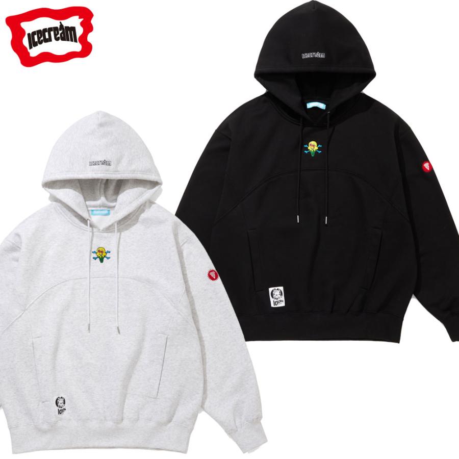 ICECREAM/ アイスクリーム ｜ プルオーバーパーカー/ICECREAM EMBROIDEREY LOGO SWITCHING COTTON HOODIE ICEJP263C002｜スウェット パーカー BBC | Bilionaire Boys Club,Ice Cream