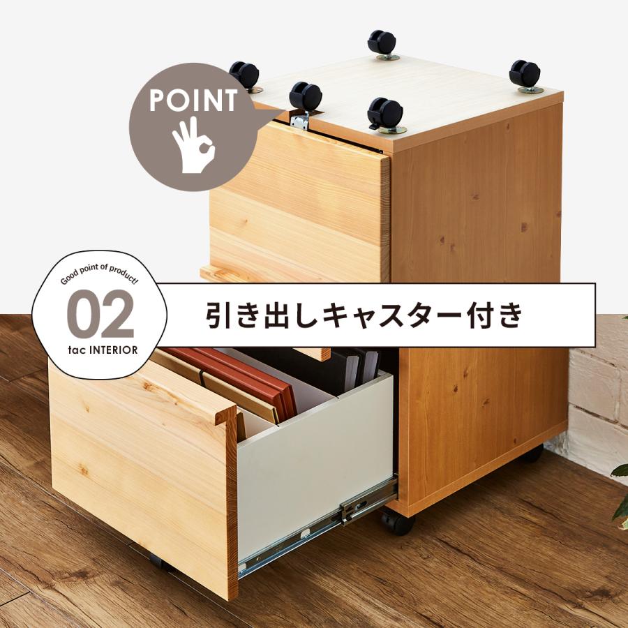tac INTERIOR（タックインテリア） デスクワゴン 引き出し収納