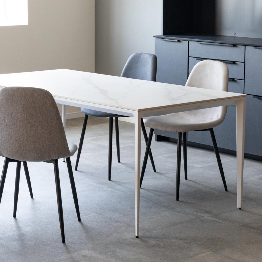 セラミック ダイニングテーブル ホワイトインテリア 丈夫 4人掛け 石目