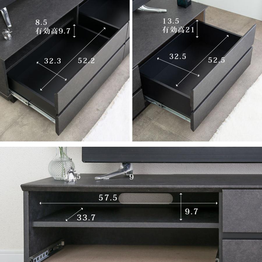 tac INTERIOR（タックインテリア） テレビボード 大理石風 完成品