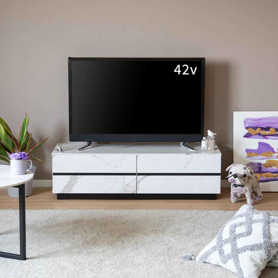 テレビボード 大理石風 完成品 テレビ台 120cm幅 ローボード 白 テレビボード 大理石風 完成品 テレビ台 120cm幅 ローボード 白