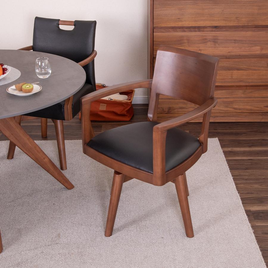 シギヤマ家具工業 ダイニングチェア 回転 レザー おしゃれ 北欧 回転