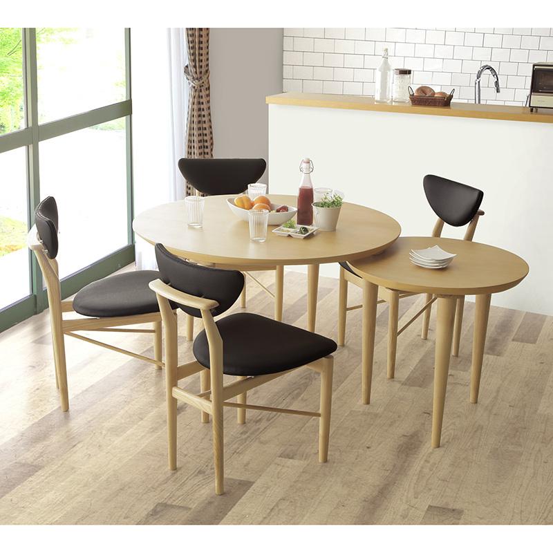 ダイニングテーブル 丸 ダイニング テーブル 伸長 伸縮 円 ブラウン ベージュ 木製 おしゃれ かわいい 北欧 Sn0112 Flaila Interior 通販 Yahoo ショッピング