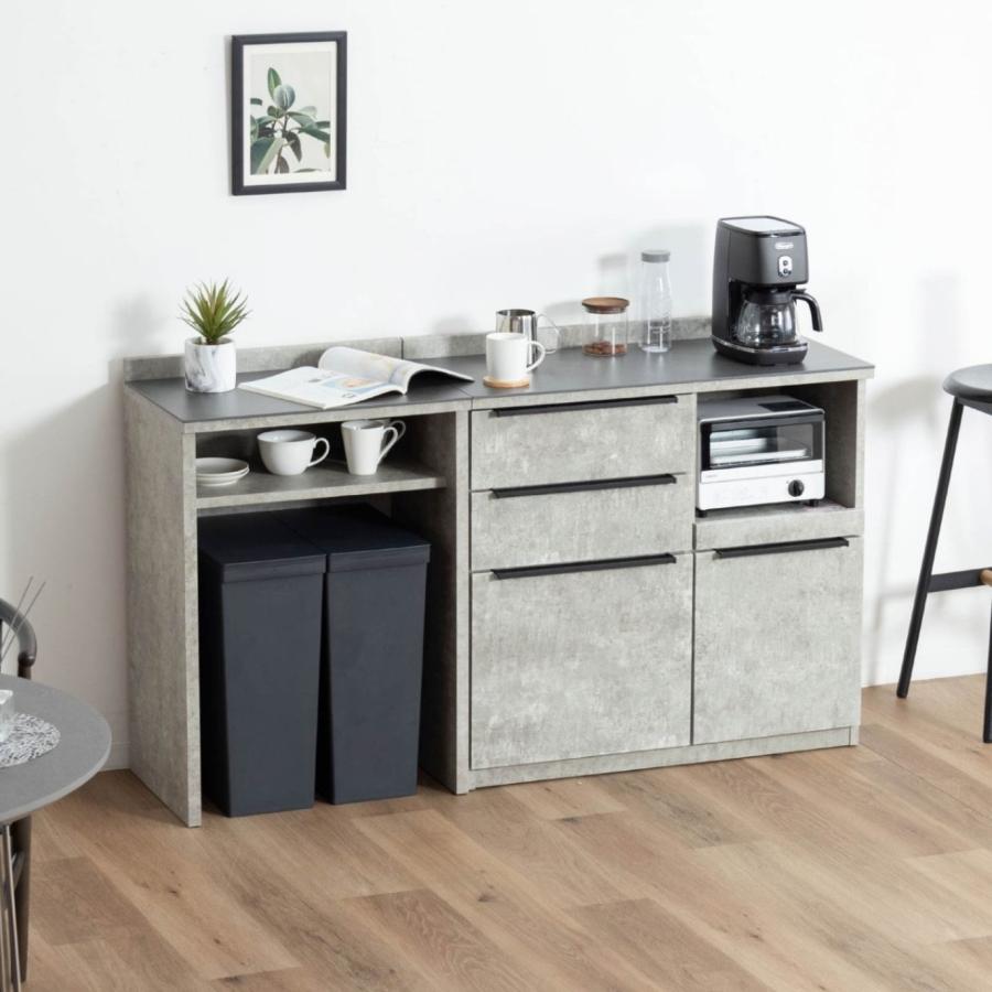 キッチンカウンター 幅150cm ホワイト 日本製 完成品 キッチンカウンター 幅90cm 高さ94cm 奥行45cm 白 つや有 【セイル 90