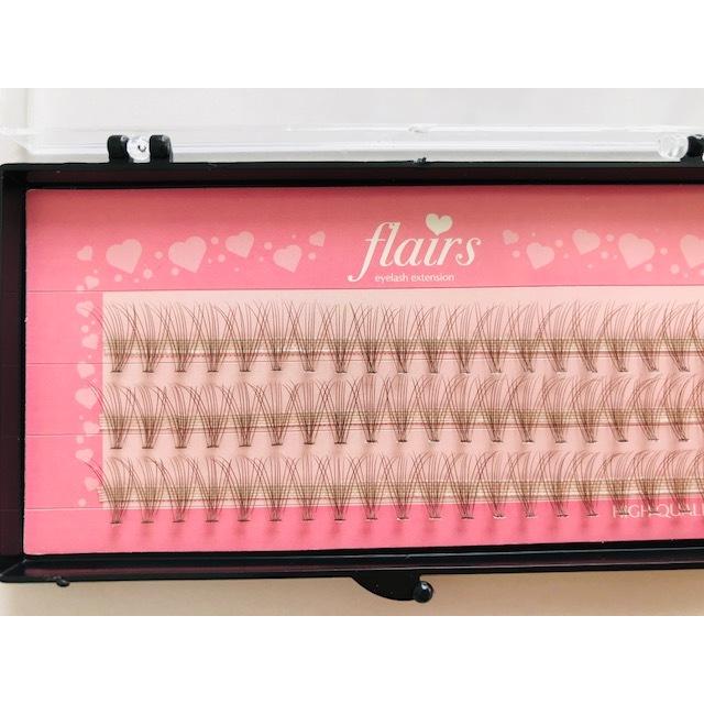 在庫限り　マツエク セルフ　まつげエクステ　抜け感メイク　ブラウン　セルフ　フレア　　ファン　カラーマツエク　束　２ケース買うとお得 人気好調 |  | 03