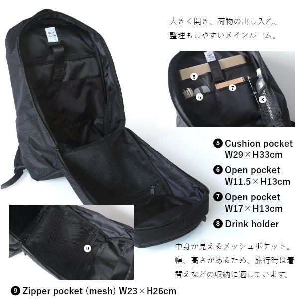 Gemini バックパック 22L 16インチ ビジネス リュック ブラック 通勤 通学 リュックサック 出張 海外 旅行 大きい 大容量 NoiR | ブランド登録なし | 11