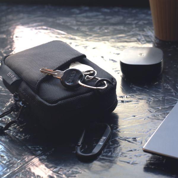 Prompt カラビナ付き ミニポーチ ポーチ 小物入れ 小さい 小さめ ミニ コンパクト レディース メンズ シンプル 無地 ブラック NoiR | ブランド登録なし | 05