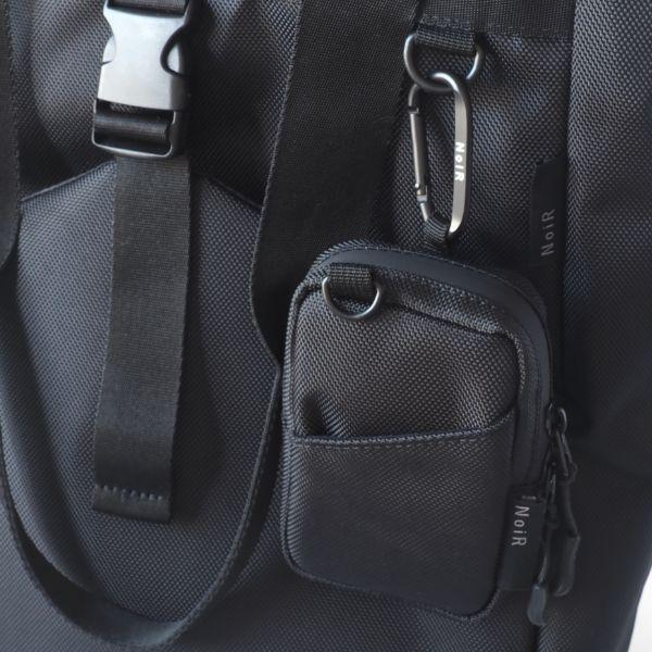 Prompt カラビナ付き ミニポーチ ポーチ 小物入れ 小さい 小さめ ミニ コンパクト レディース メンズ シンプル 無地 ブラック NoiR | ブランド登録なし | 07