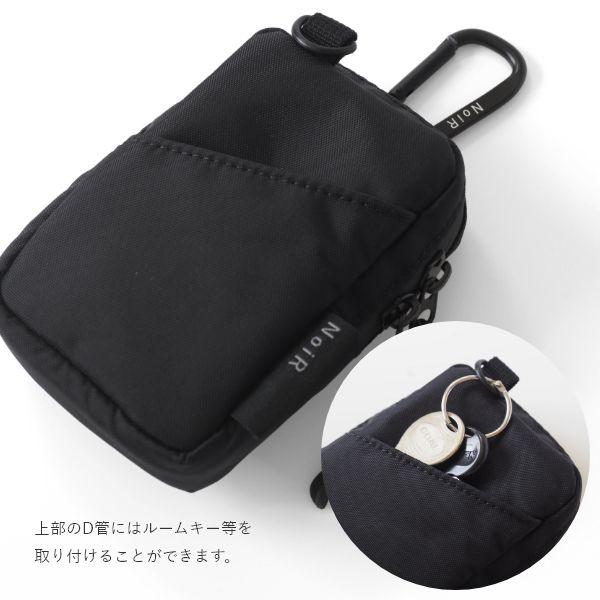 Prompt カラビナ付き ミニポーチ ポーチ 小物入れ 小さい 小さめ ミニ コンパクト レディース メンズ シンプル 無地 ブラック NoiR | ブランド登録なし | 08