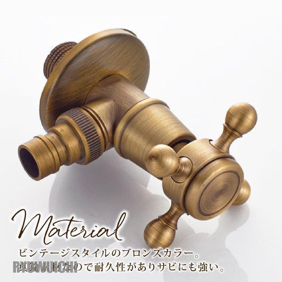 名入れ無料 散水 水栓 水周り 蛇口ハンドル ホース 北欧 庭造り インテリア 蛇口 ハンドル 部品 交換 ガーデニング 庭水栓 水道 水栓 アンティーク レトロ 真鍮 おしゃれ 屋外 ホース栓 蛇口ヘッド 十字 庭 壁付け Diy リフォーム