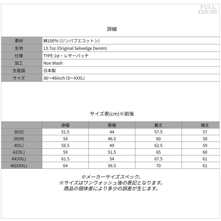 FULLCOUNT（フルカウント） FULLCOUNT 2107 13.7oz Type 1st Denim