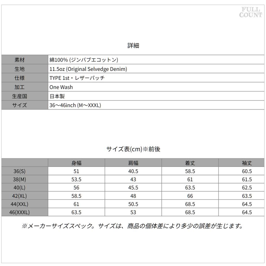 FULLCOUNT（フルカウント） FULLCOUNT 2107SSW 11.5oz Type 1st Denim