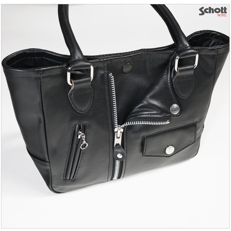 schott ショット ライダース ショルダーバッグ 本革 レザー ブラック 