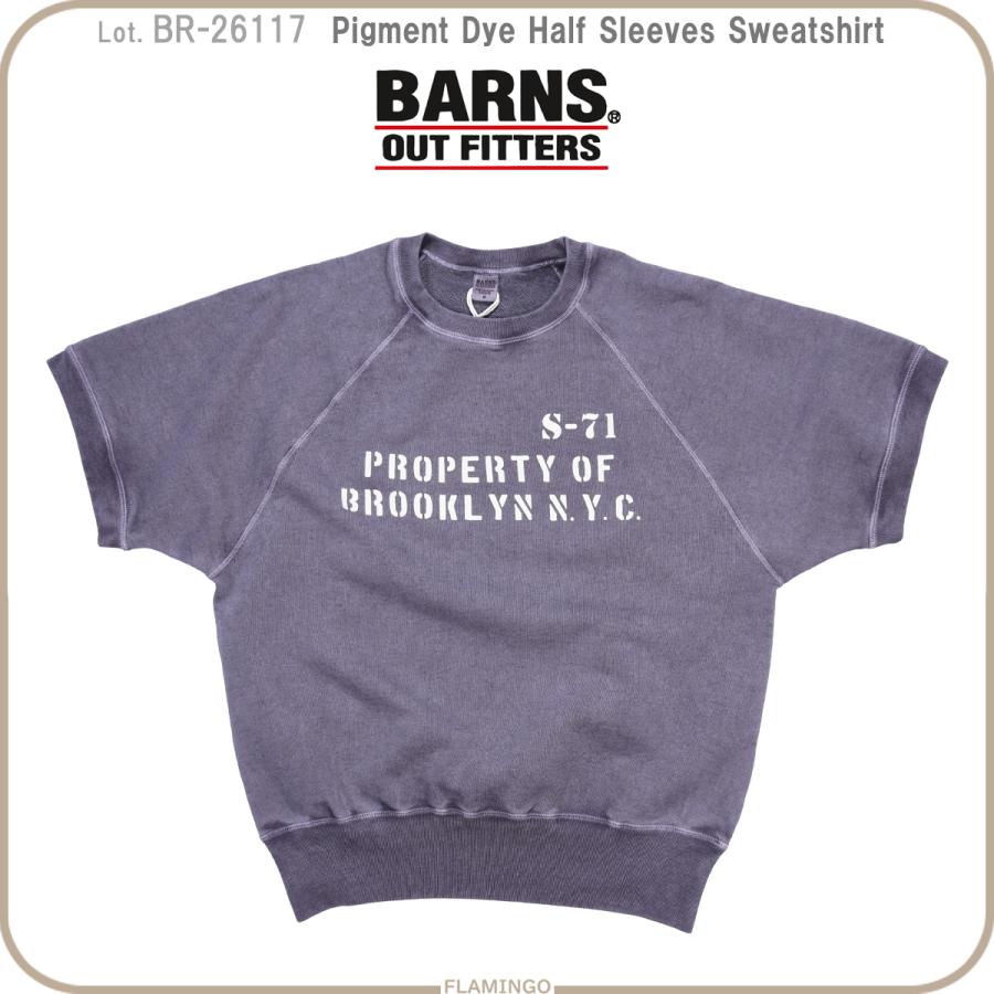 未使用！BARNSバーンズヴィンテージレプリカ フロントプリント半袖スウェット BARNS OUTFITTERS（バーンズ アウトフィッターズ） バーンズ BARNS BR
