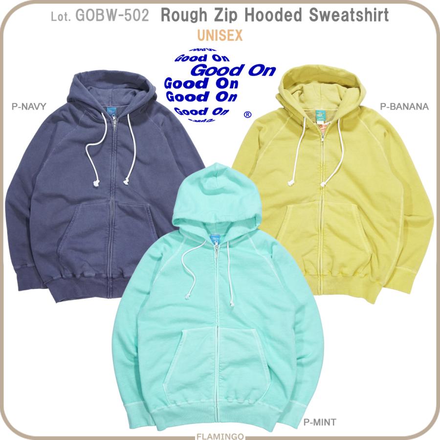 希少 Good On インディゴパッチワークジップフードスウェット L Good