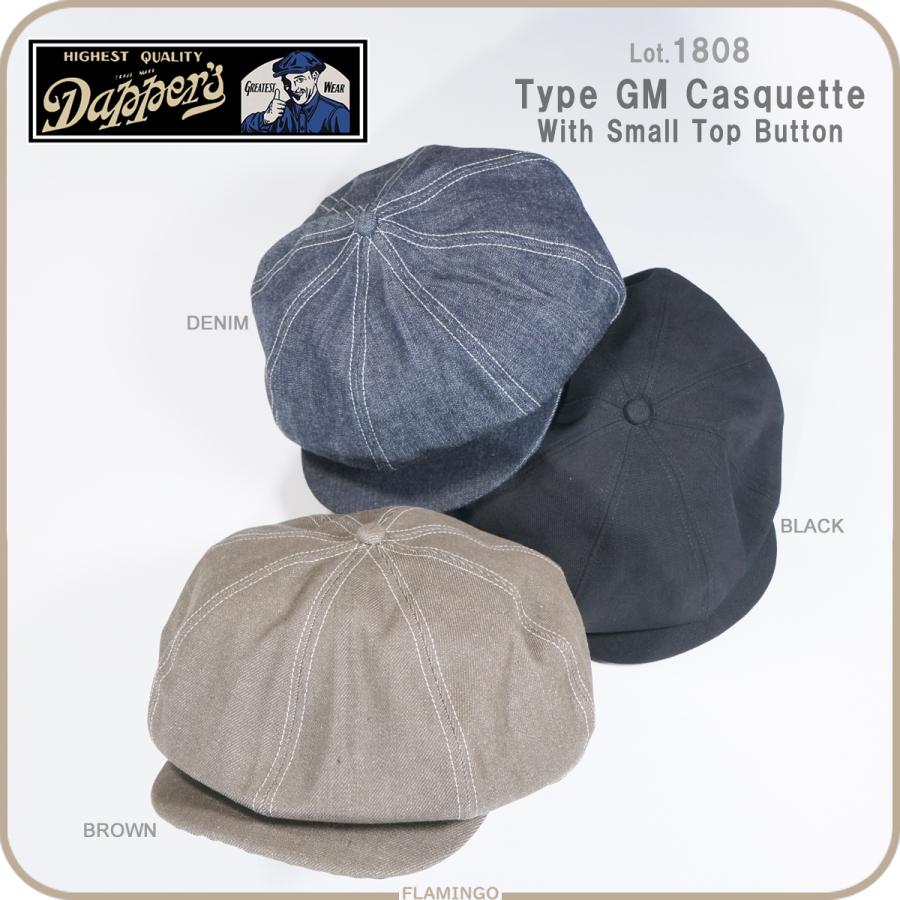 Dapper's キャスケット Lサイズ ダークグレー アメカジ ダッパーズ Dapper's 1808 ゼネラルモータース キャスケット Lot1808