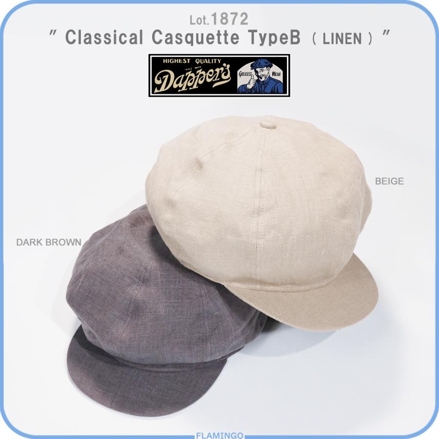 ダッパーズ Dapper's 1872 クラシカル キャスケット TypeB LINEN