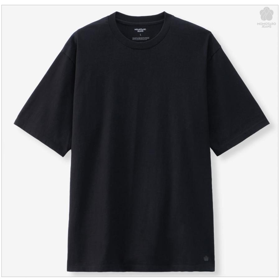 MOMOTARO JEANS Tシャツ XL ブラック　桃太郎ジーンズ　無地　黒 桃太郎ジーンズ（MOMOTARO JEANS） MOMOTARO JEANS MMTS6031 5.5oz