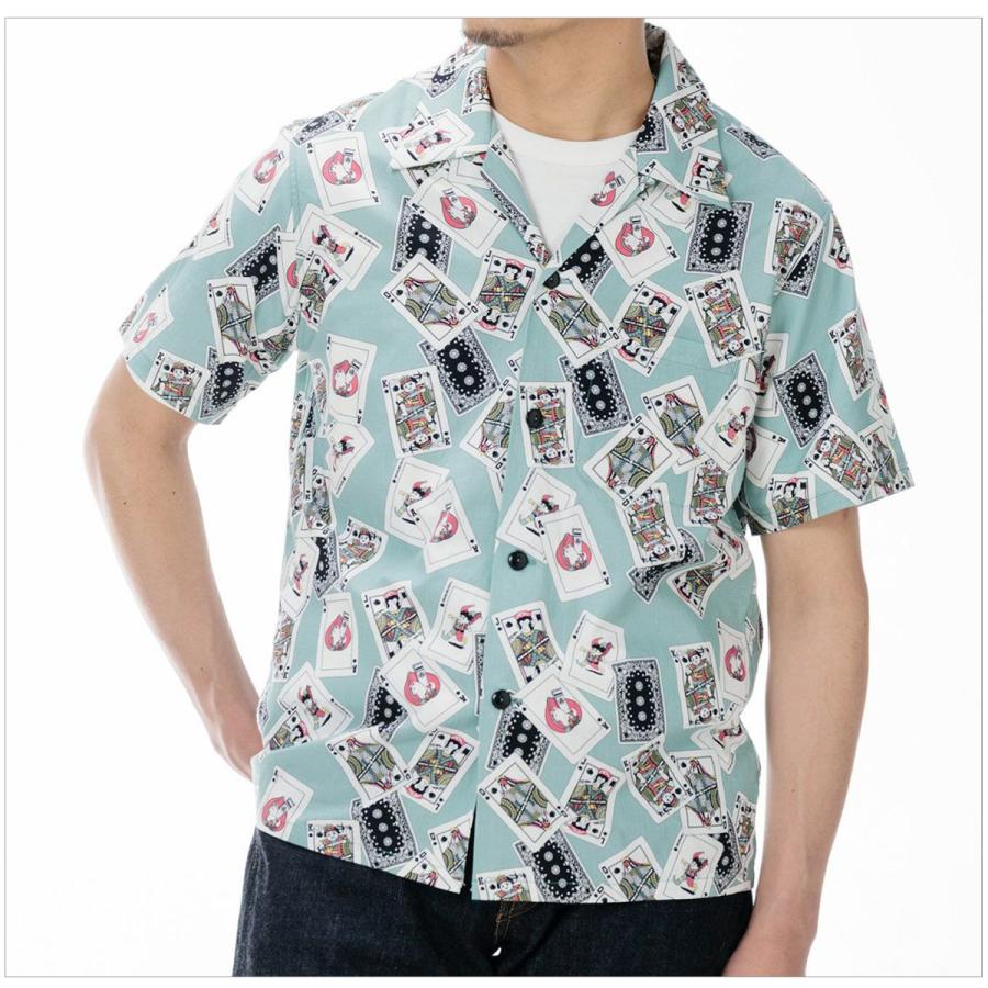 桃太郎ジーンズ　トランプデザイン　アロハシャツ　サイズM 桃太郎ジーンズ（MOMOTARO JEANS） MSS1010M31 