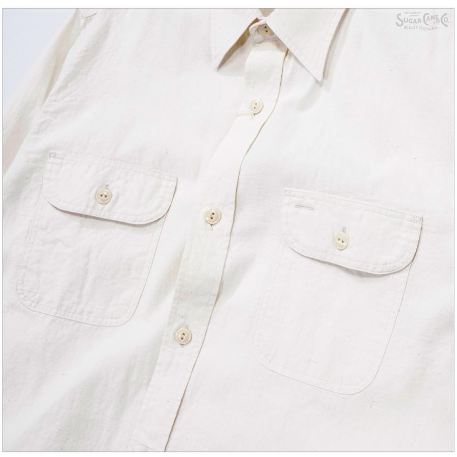 SUGAR CANE シュガーケーン SC27851 ホワイトシャンブレー 長袖 ワーク