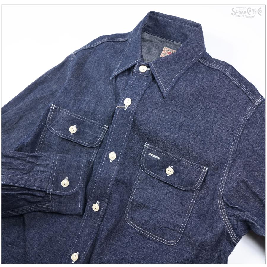 SUGAR CANE シュガーケーン SC27852 9oz ブルーデニム ワークシャツ